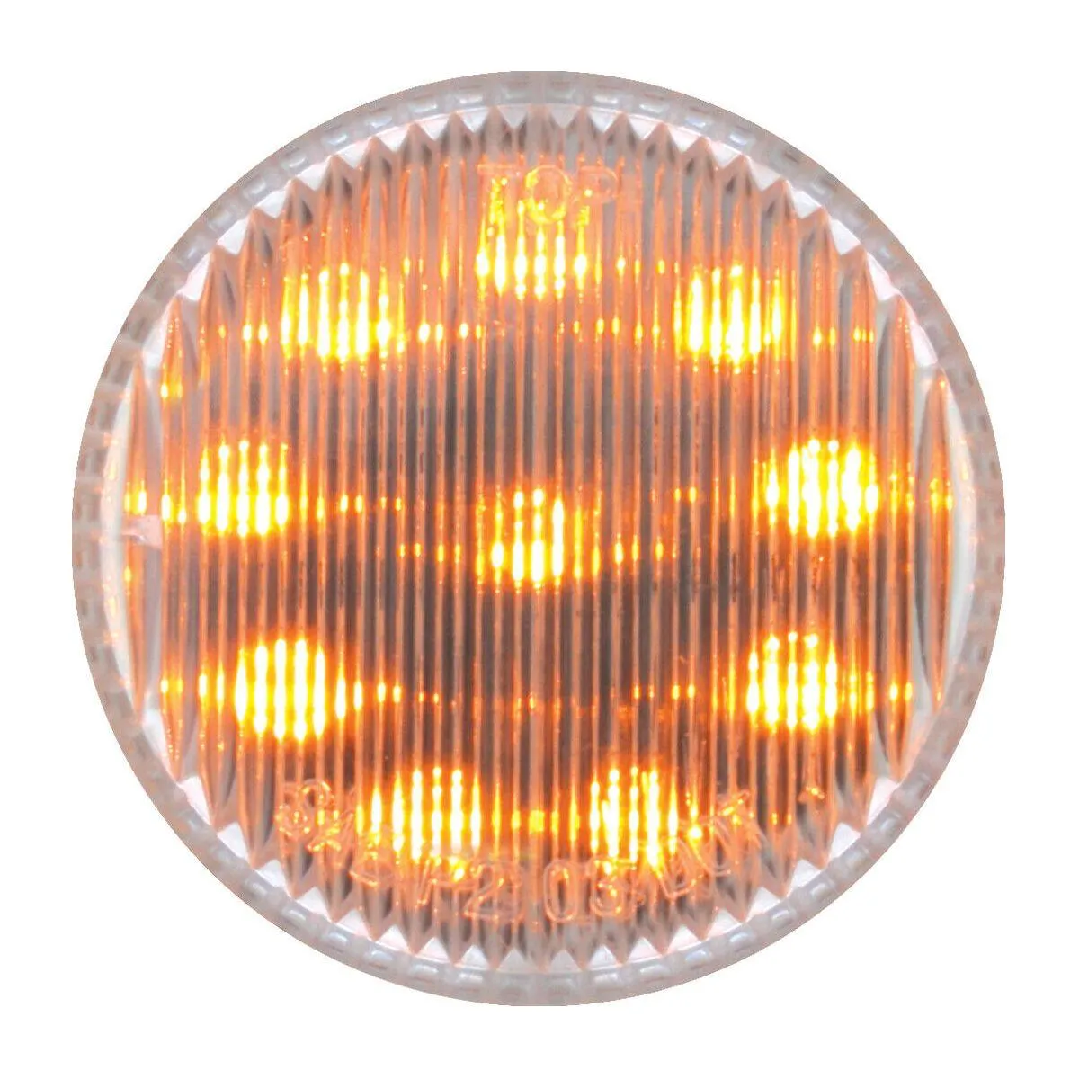 2″ ROUND FLEET LED MARKER LIGHT universal grommet mount 2 PRONG