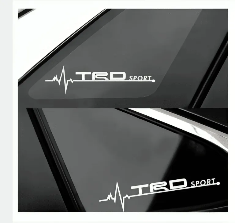 2pcs Car styling TRD Sport Decal car windows sticker accessories