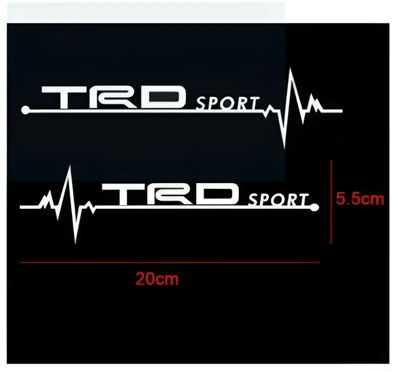 2pcs Car styling TRD Sport Decal car windows sticker accessories
