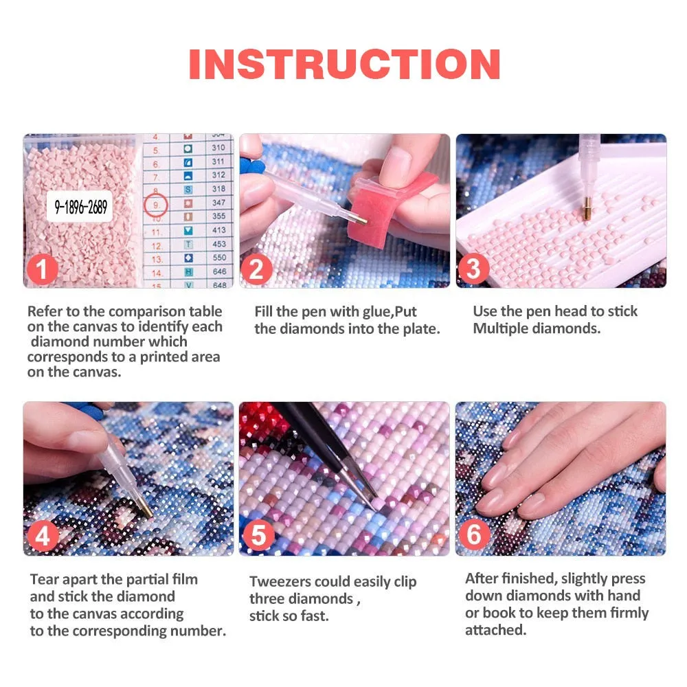 5D DIY Diamond Painting | Fairy Diamond Embroidery | Full Square/Round Rhinestones | Rainbow Flowers Butterfly