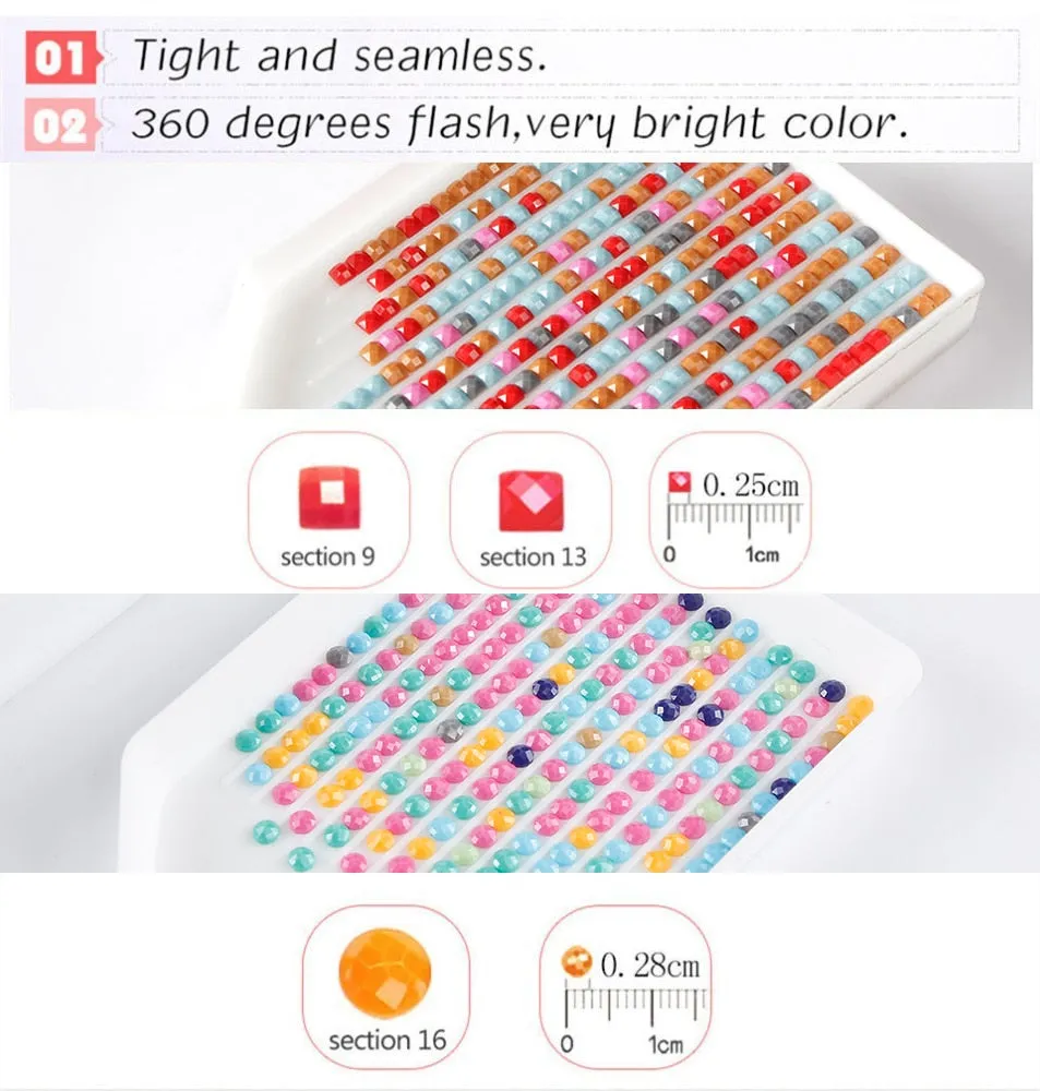 5D DIY Diamond Painting | Fairy Diamond Embroidery | Full Square/Round Rhinestones | Rainbow Flowers Butterfly
