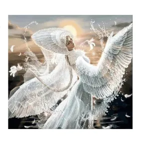 5d "White Angel" Crystal Diamond Painting, Full Square - Gorgeous!