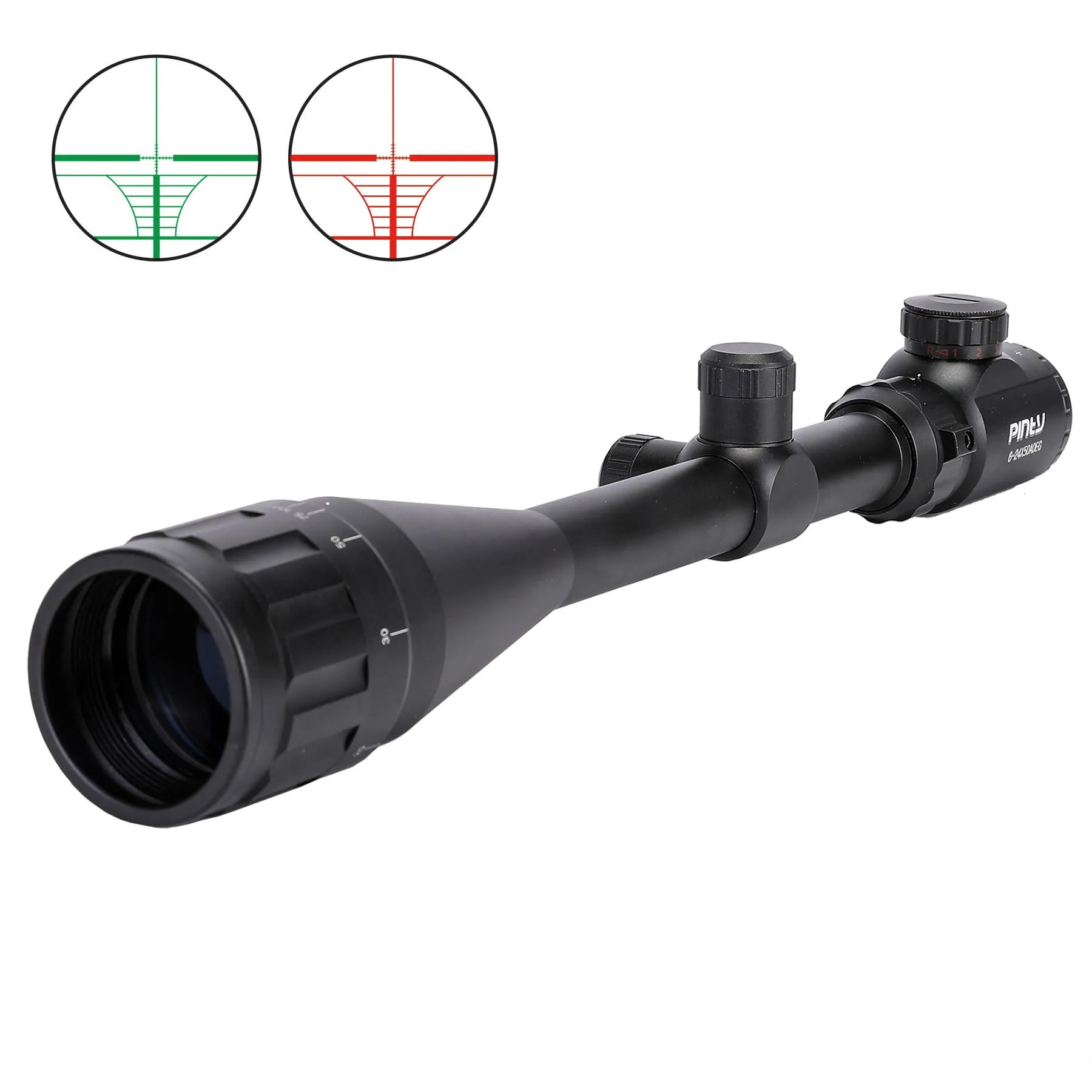 6-24*50mm Scope with Adjustable Objective Lens, Rangefinder Reticle