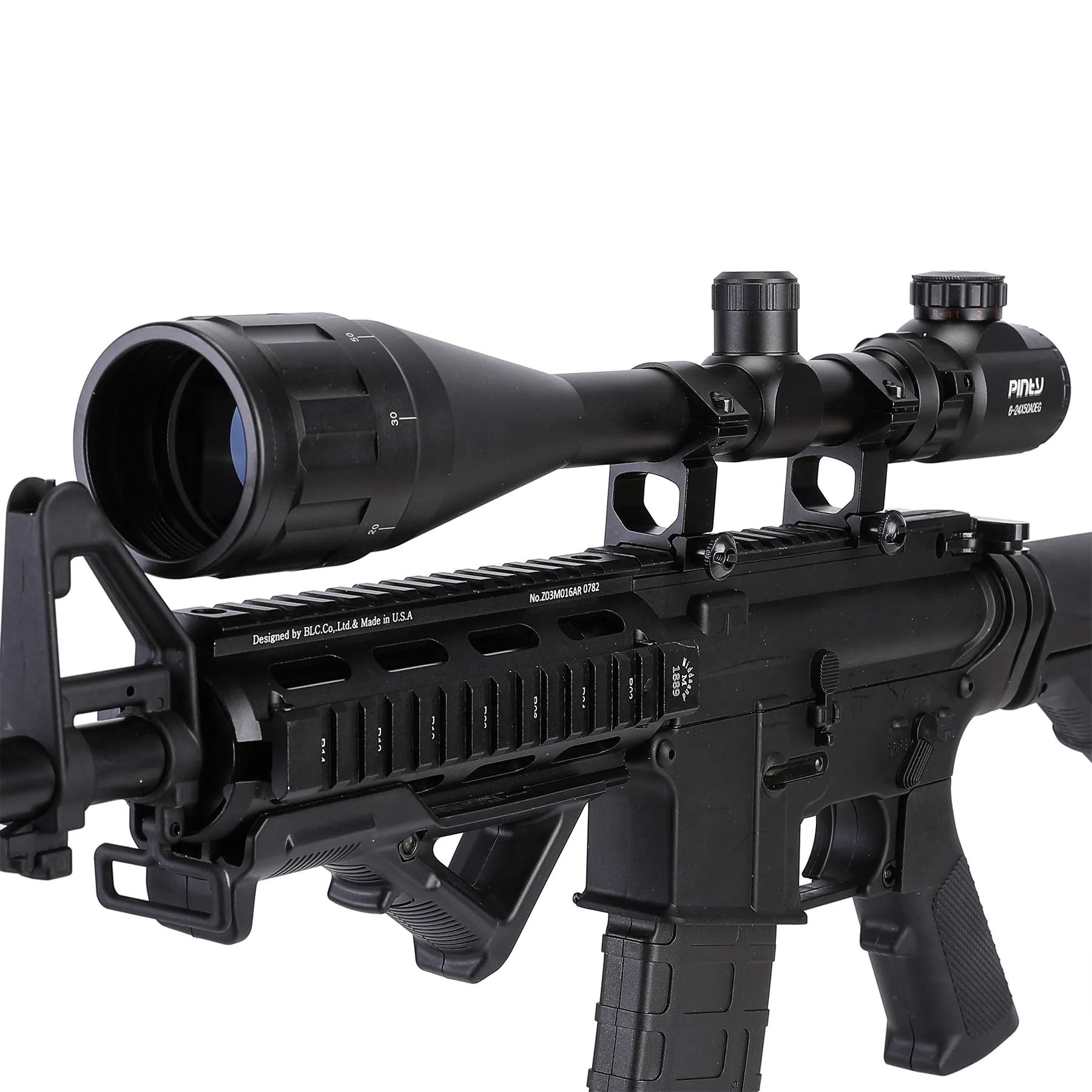 6-24*50mm Scope with Adjustable Objective Lens, Rangefinder Reticle