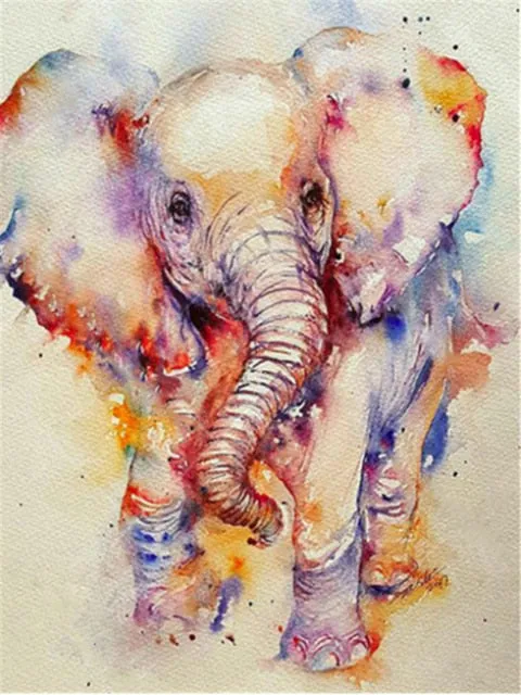 Abstract Elephant Diamond Painting Kit | Full Square Drill 5D Diamonds | Animal Rhinestone Embroidery | Elephant Portrait
