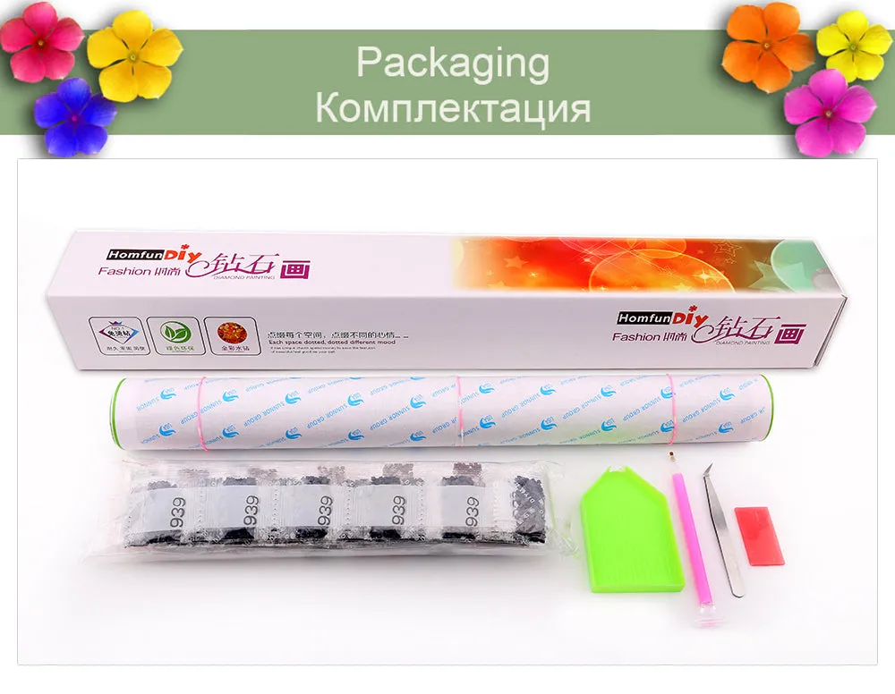 Abstract Embroidery Painting | Floral Diamond Painting Kit | Square/Round 5D Drill Rhinestones | Cartoon Flowers