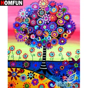 Abstract Embroidery Painting | Floral Diamond Painting Kit | Square/Round 5D Drill Rhinestones | Cartoon Flowers