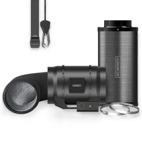 AC Infinity Air Filtration Kit 8", Inline Fan with Speed Controller, Carbon Filter & Ducting Combo
