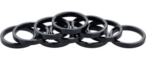 Alloy Headset Spacer, Diameter: 1-1/8", Height: 5mm, Black, 10 Pack