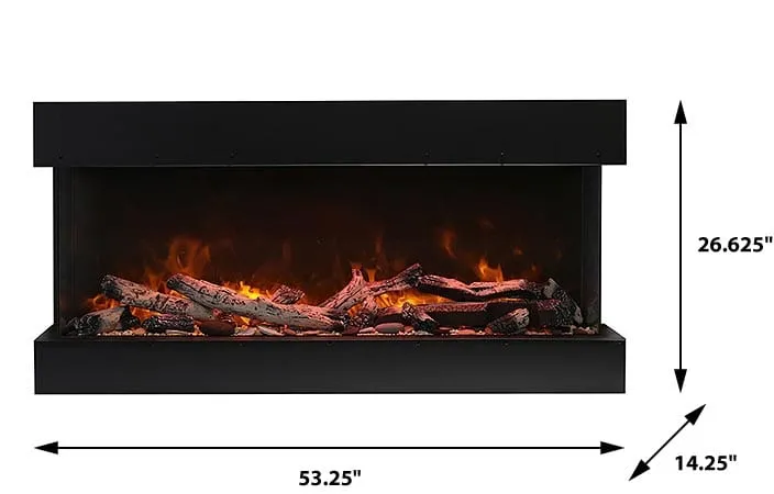 Amantii TruView XL Series 50-in 3-Sided Linear Electric Fireplace