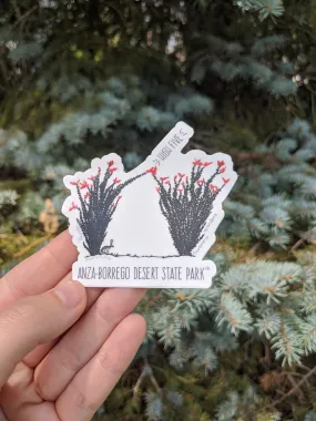 Anza-Borrego 'Hi Five' Ocotillo Sticker
