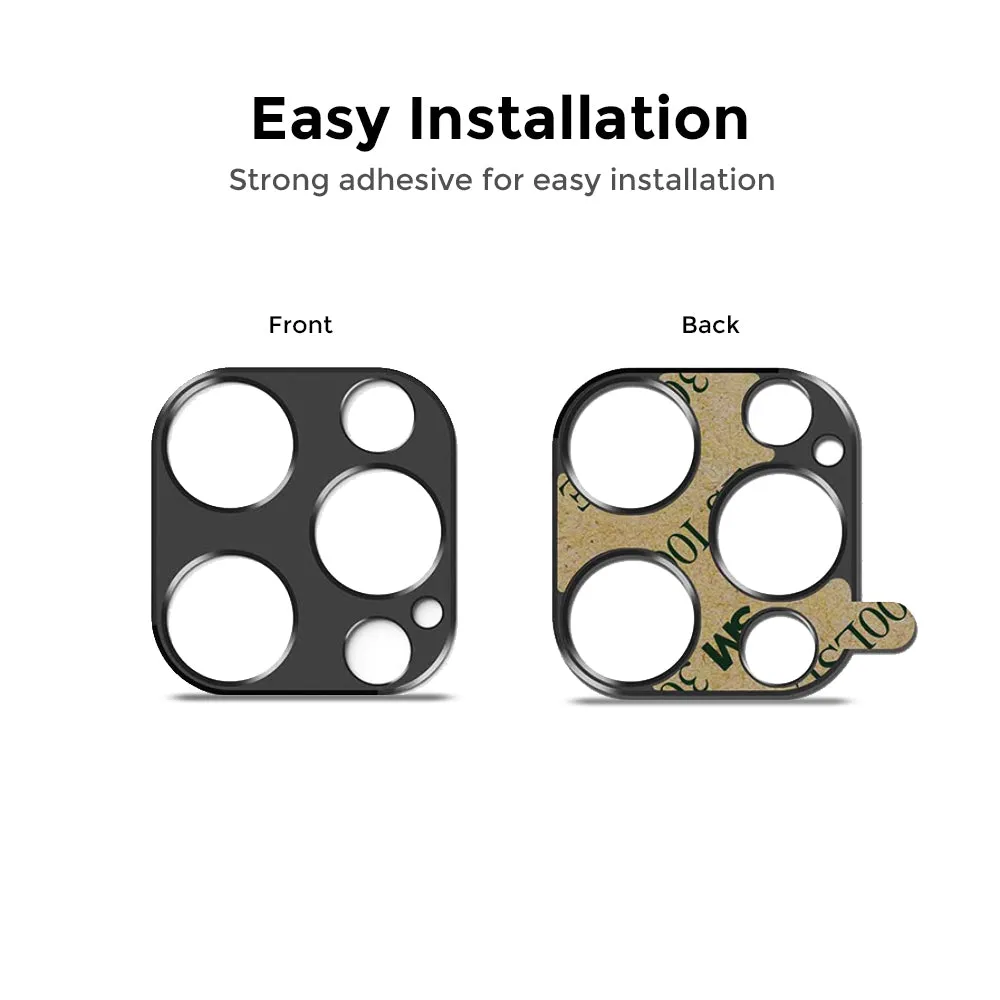 Apple iPhone 13 Pro /Apple iPhone 13 Pro Max Camera Lens Protector| Aluminum Frame Tough Camera Protective with Glass Lens Cover |