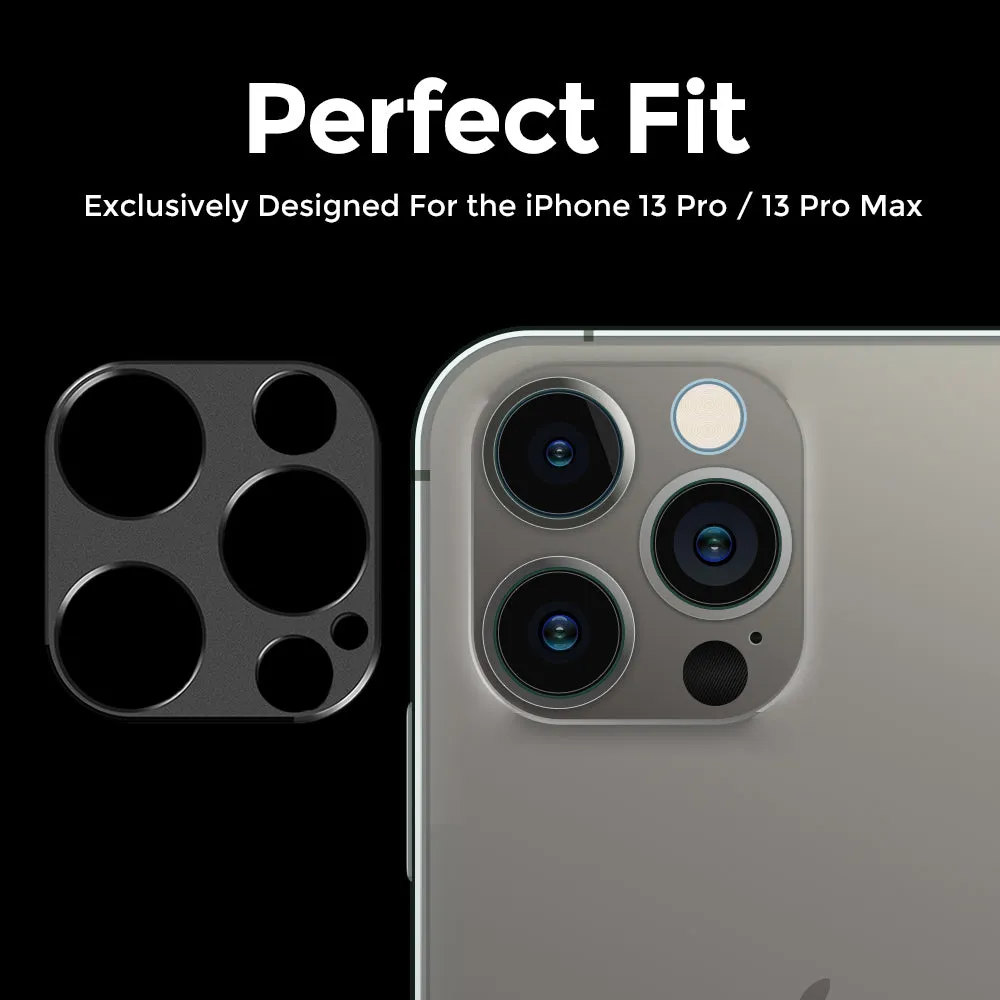 Apple iPhone 13 Pro /Apple iPhone 13 Pro Max Camera Lens Protector| Aluminum Frame Tough Camera Protective with Glass Lens Cover |