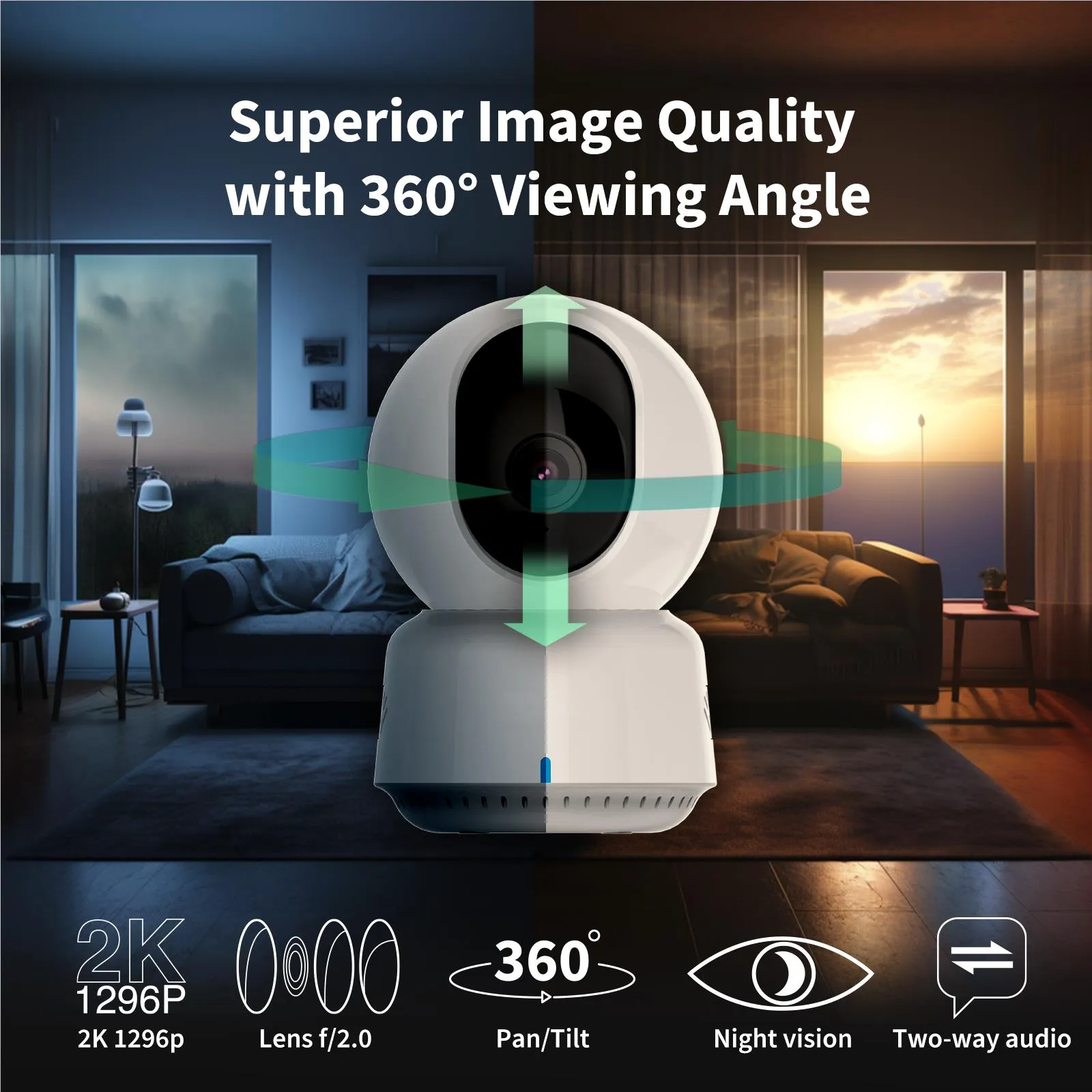 Aqara 2K Pan/Tilt Indoor Camera E1