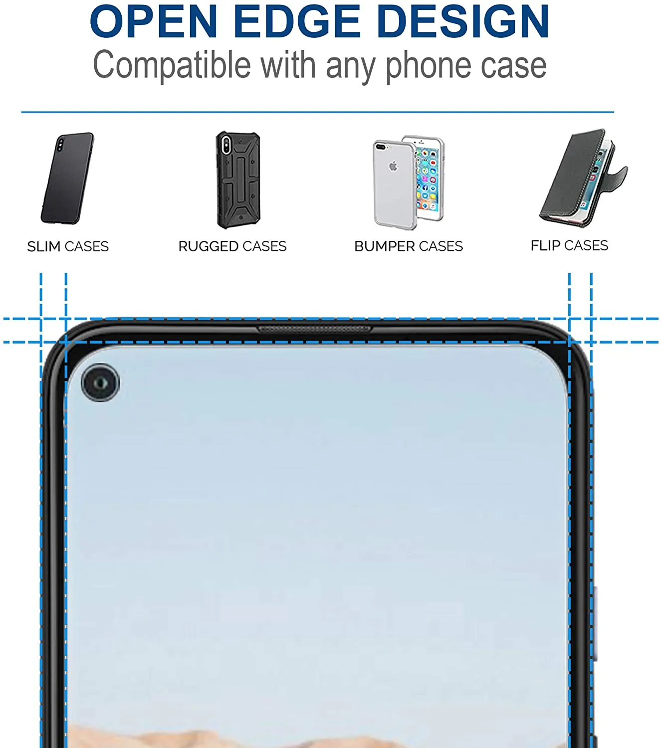 Arae Screen Protector for Google Pixel 5A 5G, HD Tempered Glass Anti Scratch Work with Most Case, 6.2 inch, 3 Pack