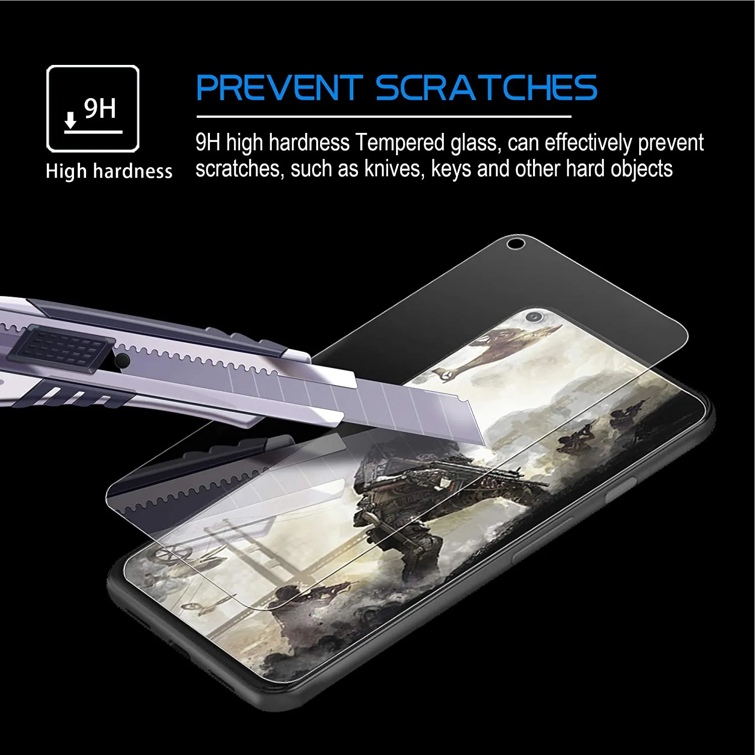 Arae Screen Protector for Google Pixel 5A 5G, HD Tempered Glass Anti Scratch Work with Most Case, 6.2 inch, 3 Pack
