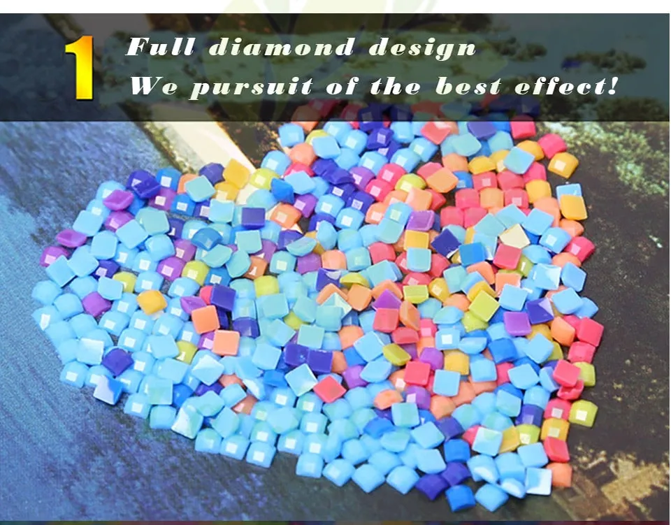 Autumn Pathway Crystal Diamond Painting Kit,  Full Square or Pebble Round Rhinestones.
