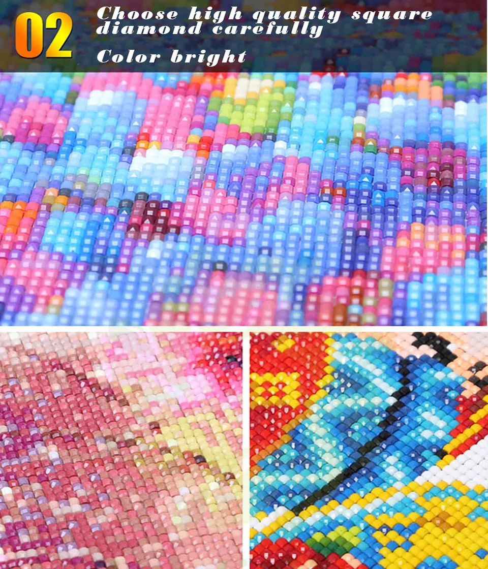 Autumn Pathway Crystal Diamond Painting Kit,  Full Square or Pebble Round Rhinestones.
