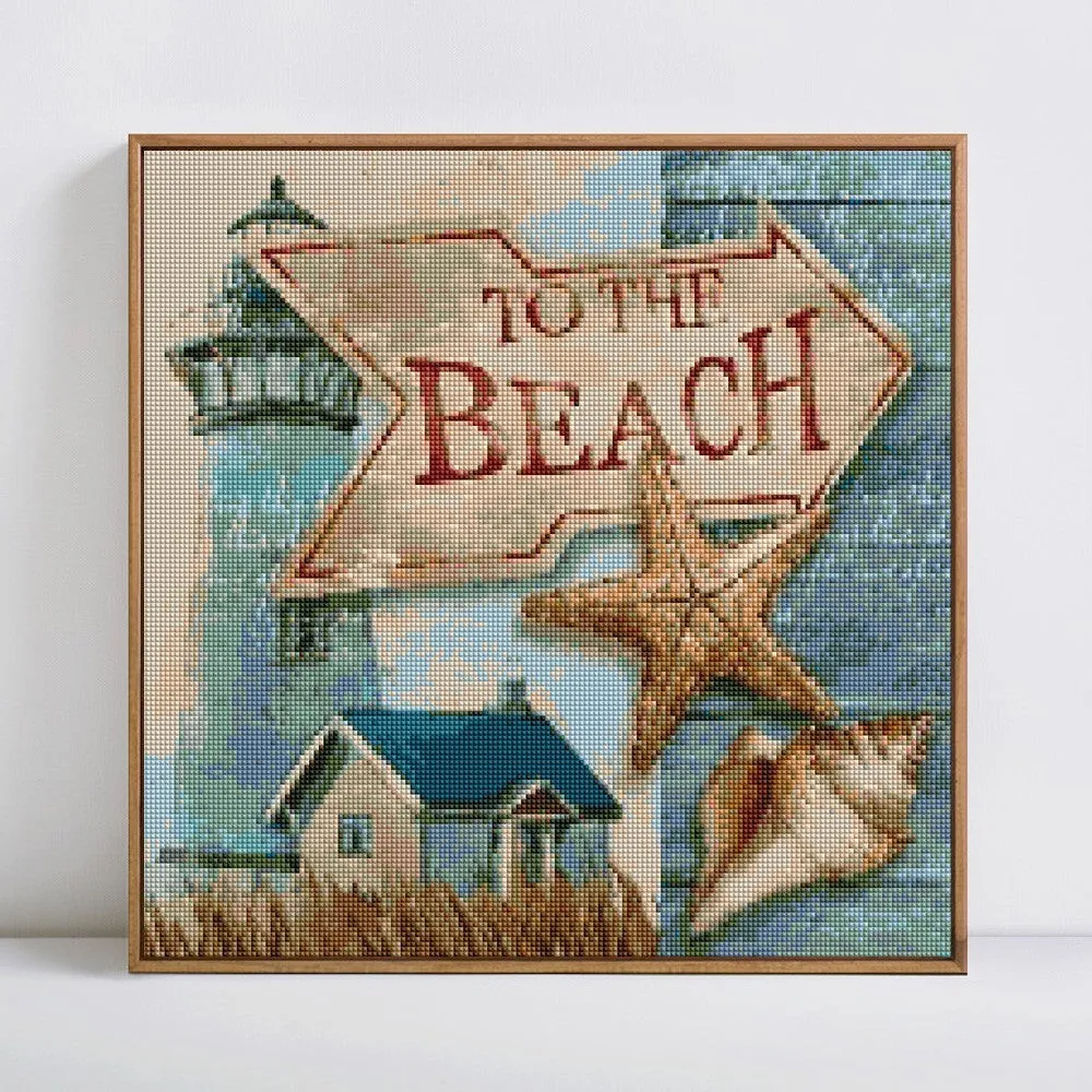 Back to the Beach Life, Full Square/Round Drill Rhinestone Diamond Art