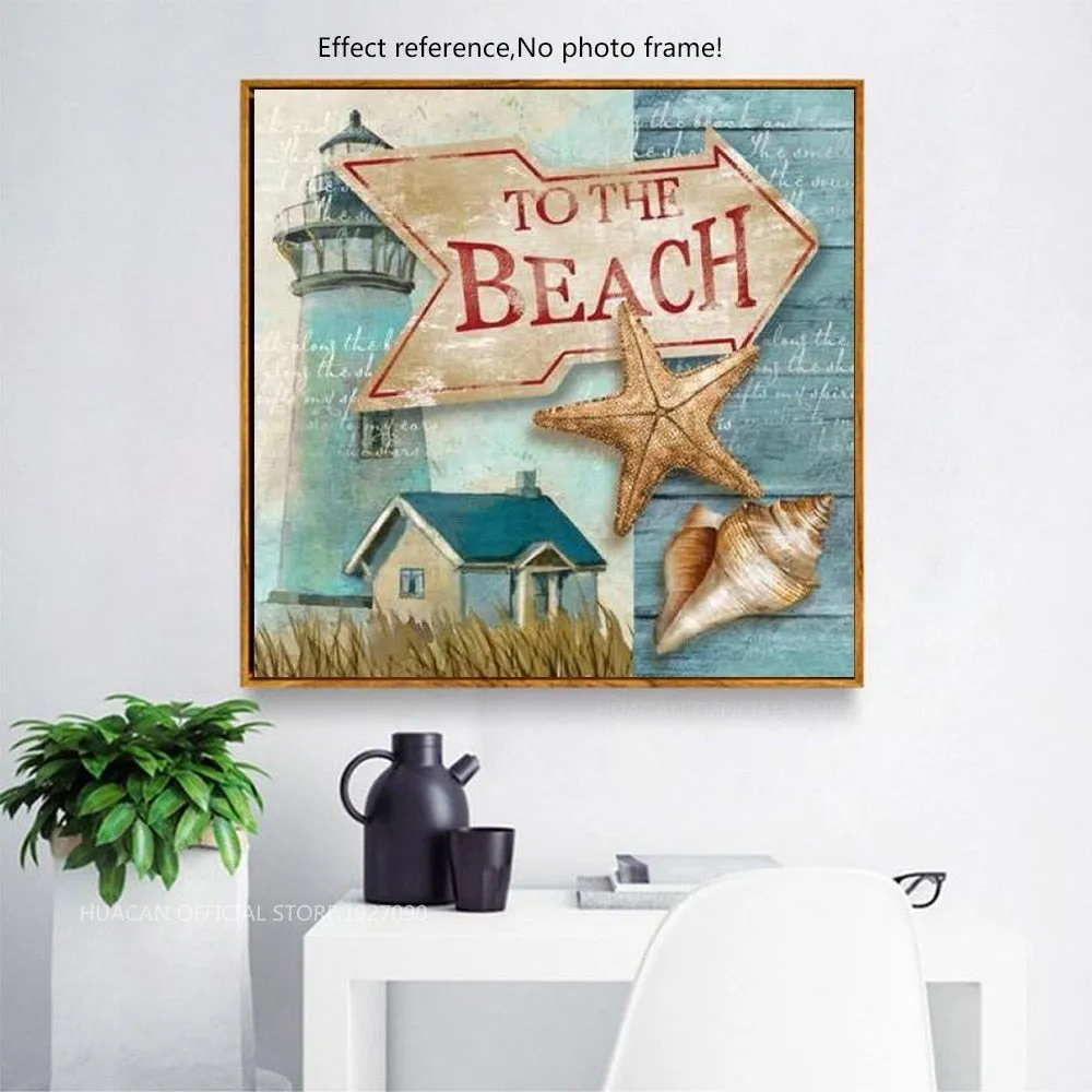 Back to the Beach Life, Full Square/Round Drill Rhinestone Diamond Art
