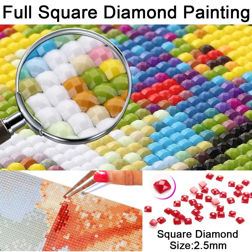 Ballet Girl Diamond Painting | DIY Diamond Kit | Ballerina Portrait Diamond Kit | Square/Round Drill Rhinestones