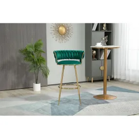 Bar Stool with Chrome Footrest and Base, Swivel, Height Adjustable