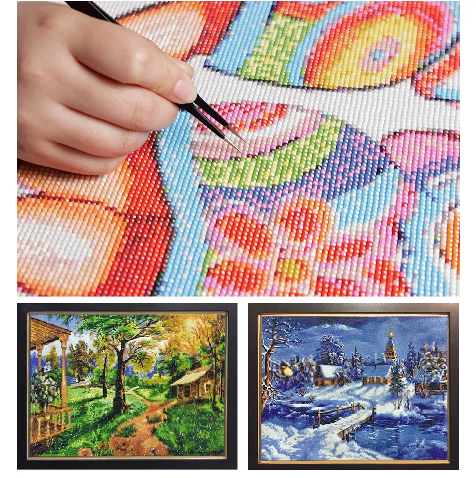 Beautiful Beach Scenery | Scenic Diamond Painting Kit | Full Square/Round Rhinestone Embroidery | Palm Trees Ocean