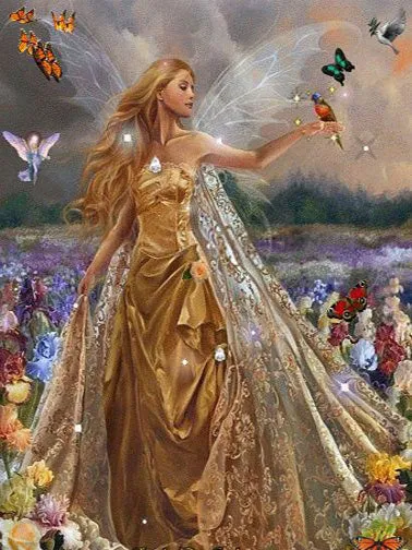 Beautiful Fairy Rhinestone Kit | DIY Diamond Kit | Full Square/Round Drill | Flowers Butterfly Bird Gown