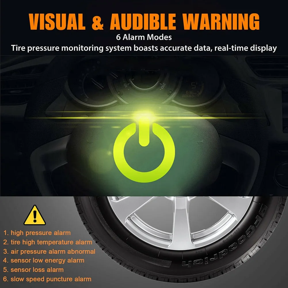 Car Tpms Solar Wireless Tire  Pressure  Monitoring  System