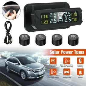 Car Tpms Solar Wireless Tire  Pressure  Monitoring  System
