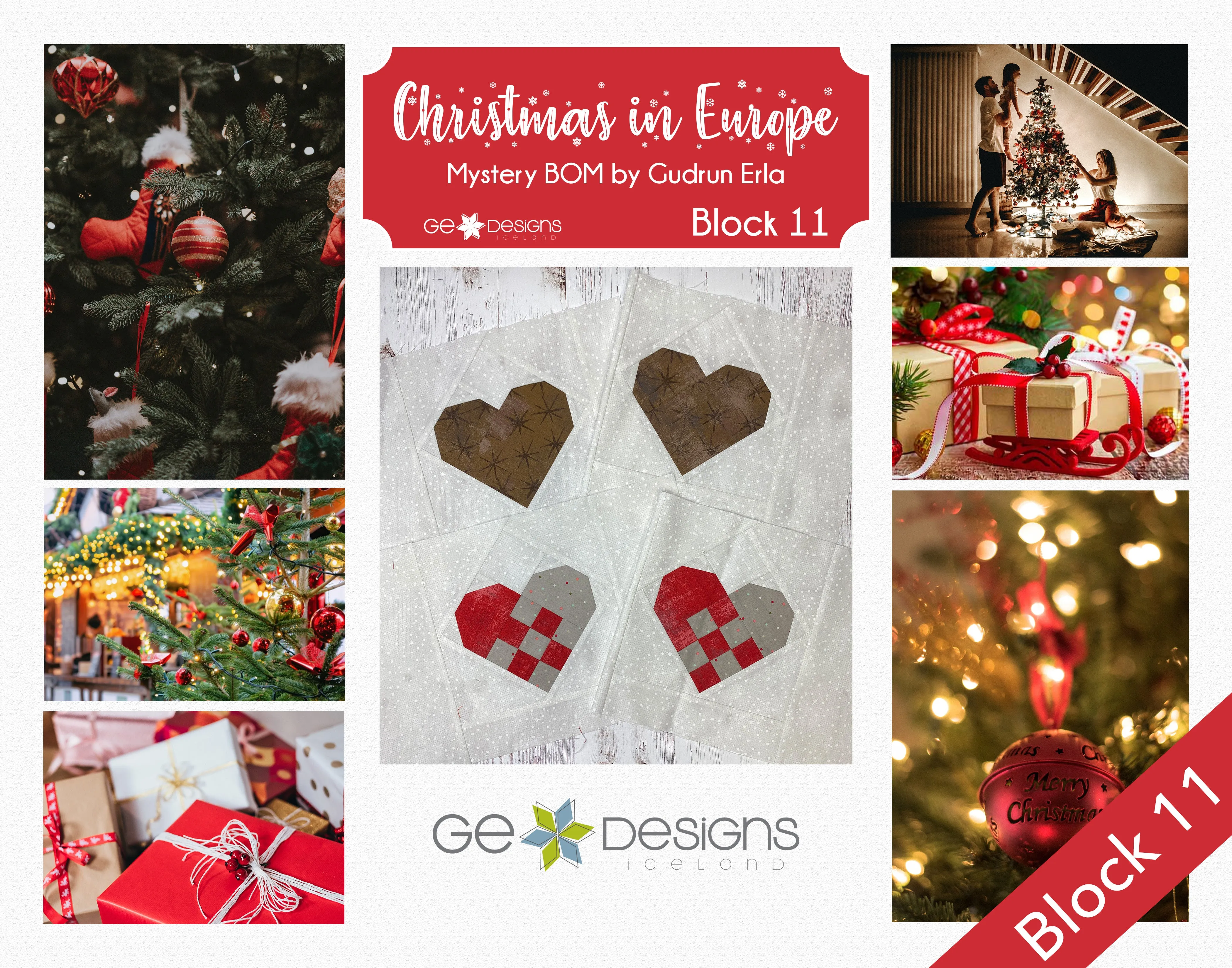 Christmas In Europe -BLOCK 11- pattern with video