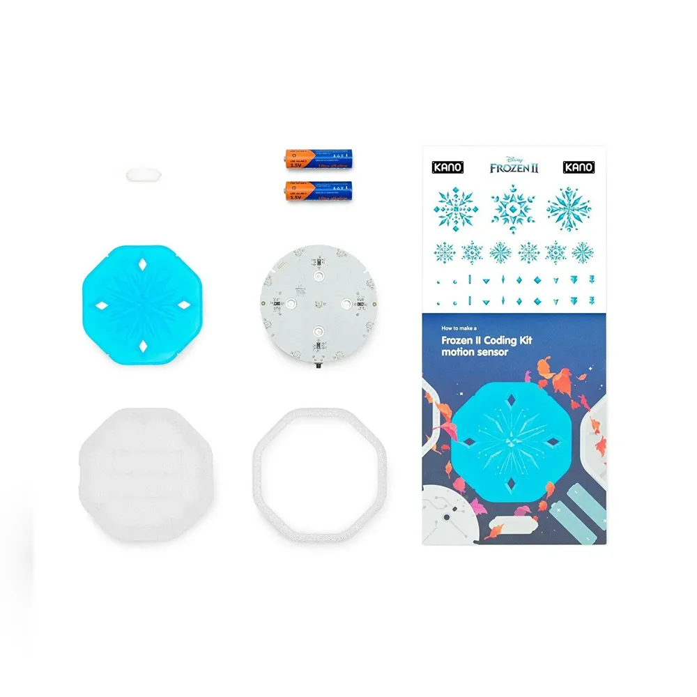 [CLEARANCE] KANO Disney Frozen II Motion Control Coding Kit with Active Motion Sensors, Easy Step-by-Step Handbook, LED Light Effects, Built-in Speaker, Mobile App Support, Wireless and Bluetooth Connectivity