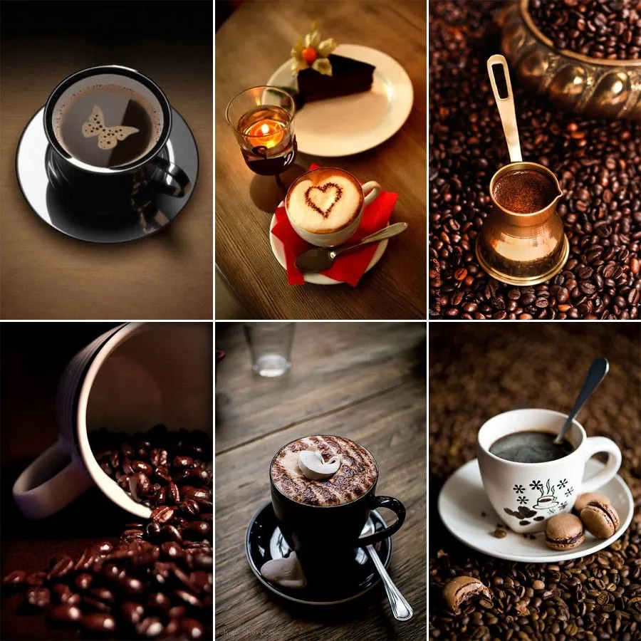 Coffee Lovers - 5d DIY Full Square drill Coffee Cup Diamond Paintings. 23 Delicious Designs to choose from!