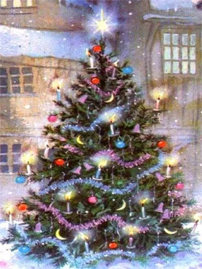 Color Christmas Tree, 5D Diamond Painting kit, Full Square