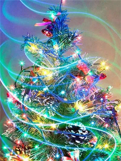 Color Christmas Tree, 5D Diamond Painting kit, Full Square
