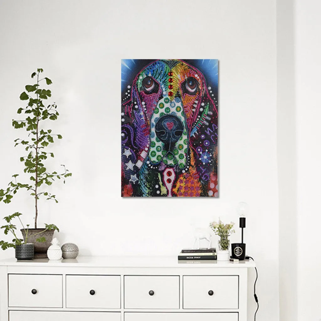 Color Dog, Crystal Diamond Painting Kits.  3 Styles to choose from (Limited)