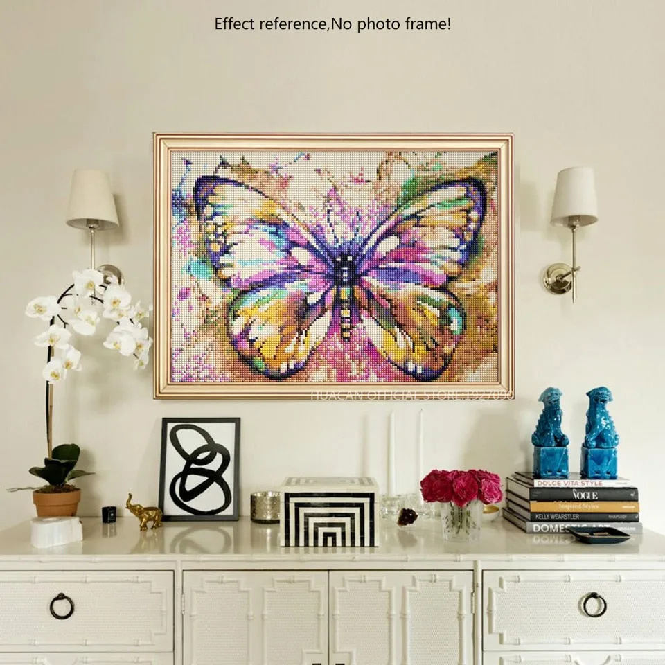 Colorful Butterfly, Diamond Painting