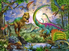 Colorful Dinosaur Diamond Painting | Round/Square Drill Embroidery | New DIY Diamond Kit | Tyrannosaurus Pterodactyl Jungle