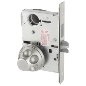 Corbin Russwin ML2020-HSS-630C  Anti-Harm (Anti-Ligature) Mortise Knob Lockset - Privacy Function, Satin Stainless Steel with Microshield