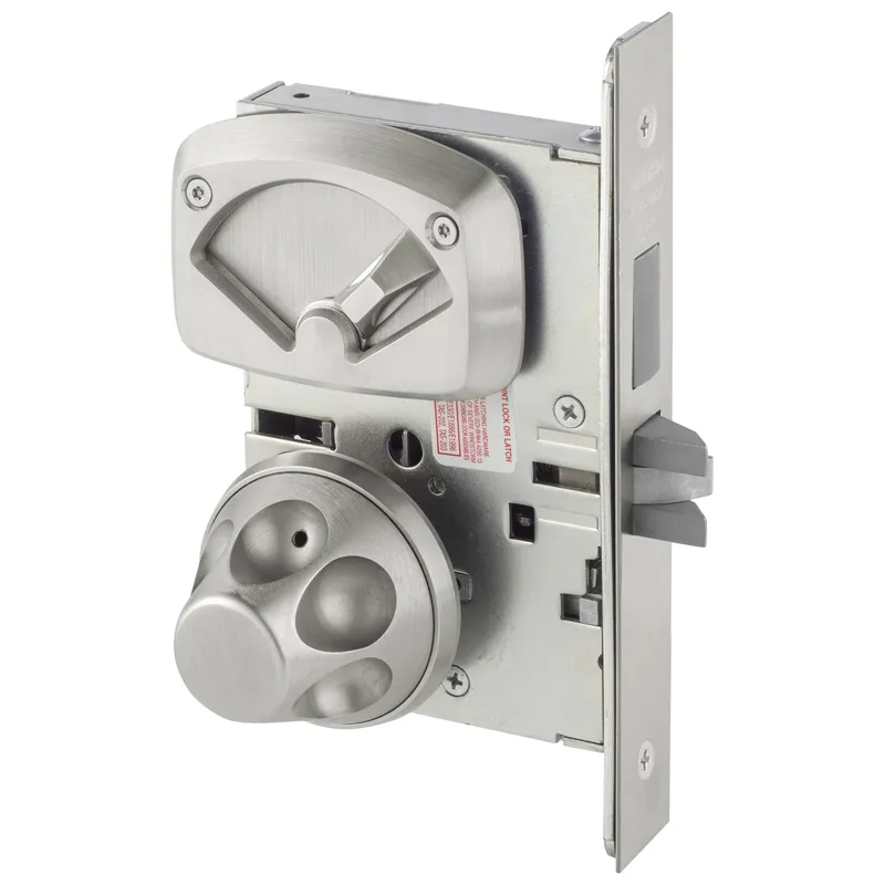 Corbin Russwin ML2053-HSS-630C  Anti-Harm (Anti-Ligature) Mortise Knob Lockset - Entrance Function, Satin Stainless Steel with Microshield