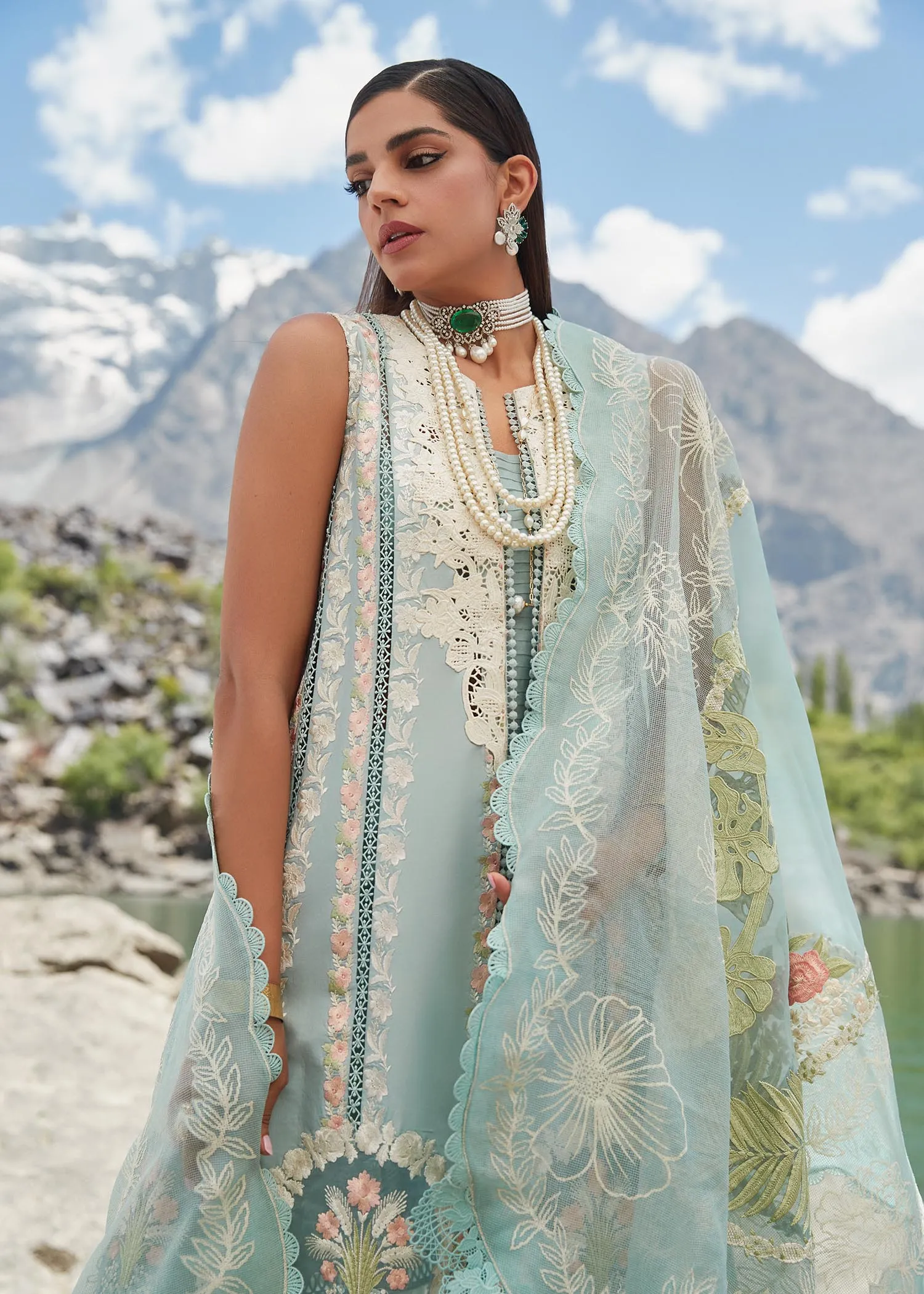 Crimson X Saira Shakira Luxury Lawn Collection – Chikkankari Affair - D2 A