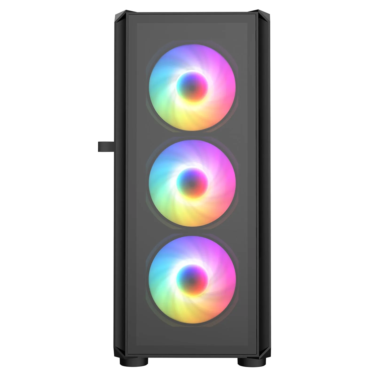 CRONUS Achos V2 Case, Gaming, Black, Mid Tower, 1 x USB 3.0 / 2 x USB 2.0, Tempered Glass Side & Front Window Panels, Addressable RGB LED Fans, ATX, Micro ATX, Mini-ITX
