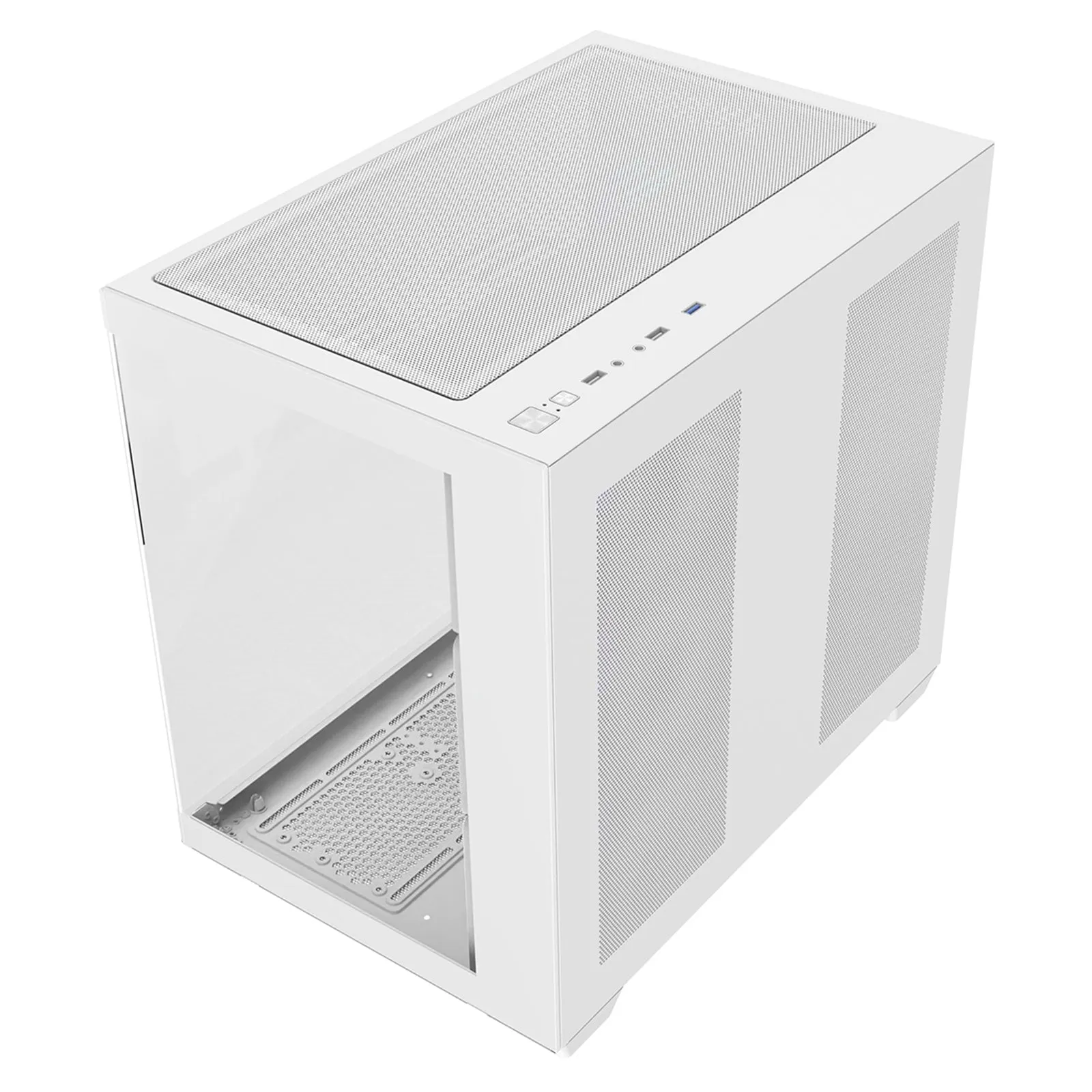 CRONUS Pallas Case, Gaming, White, Mid Tower, 1 x USB 3.0 / 2 x USB 2.0, Tempered Glass Front & Side Window Panels, Addressable RGB LED Fans, ATX, Micro ATX, Mini-ITX