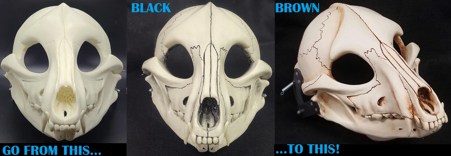 Cut and Hinged Skeletal Crow Mask Blank