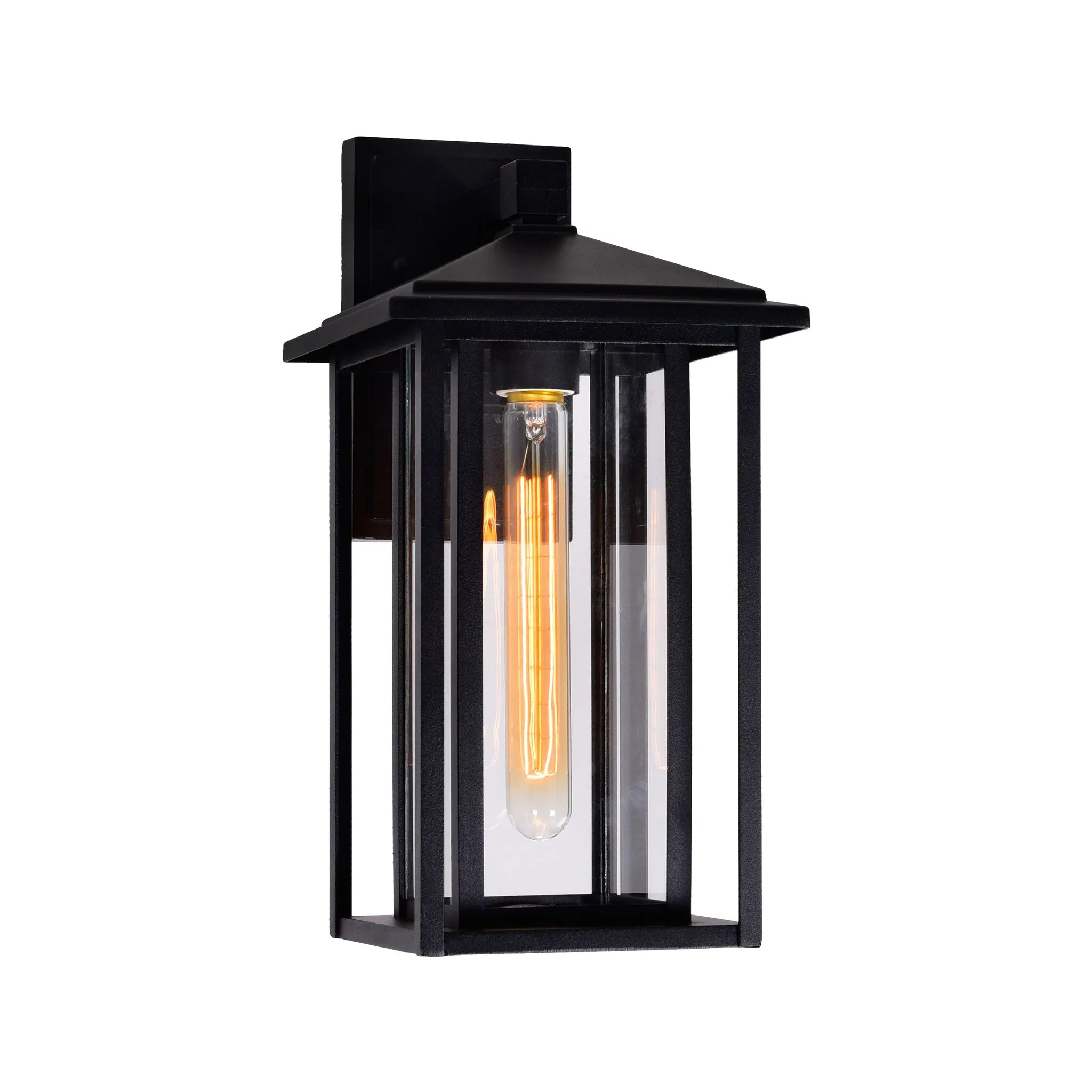 CWI Lighting Crawford 1-Light Black Outdoor Wall Light