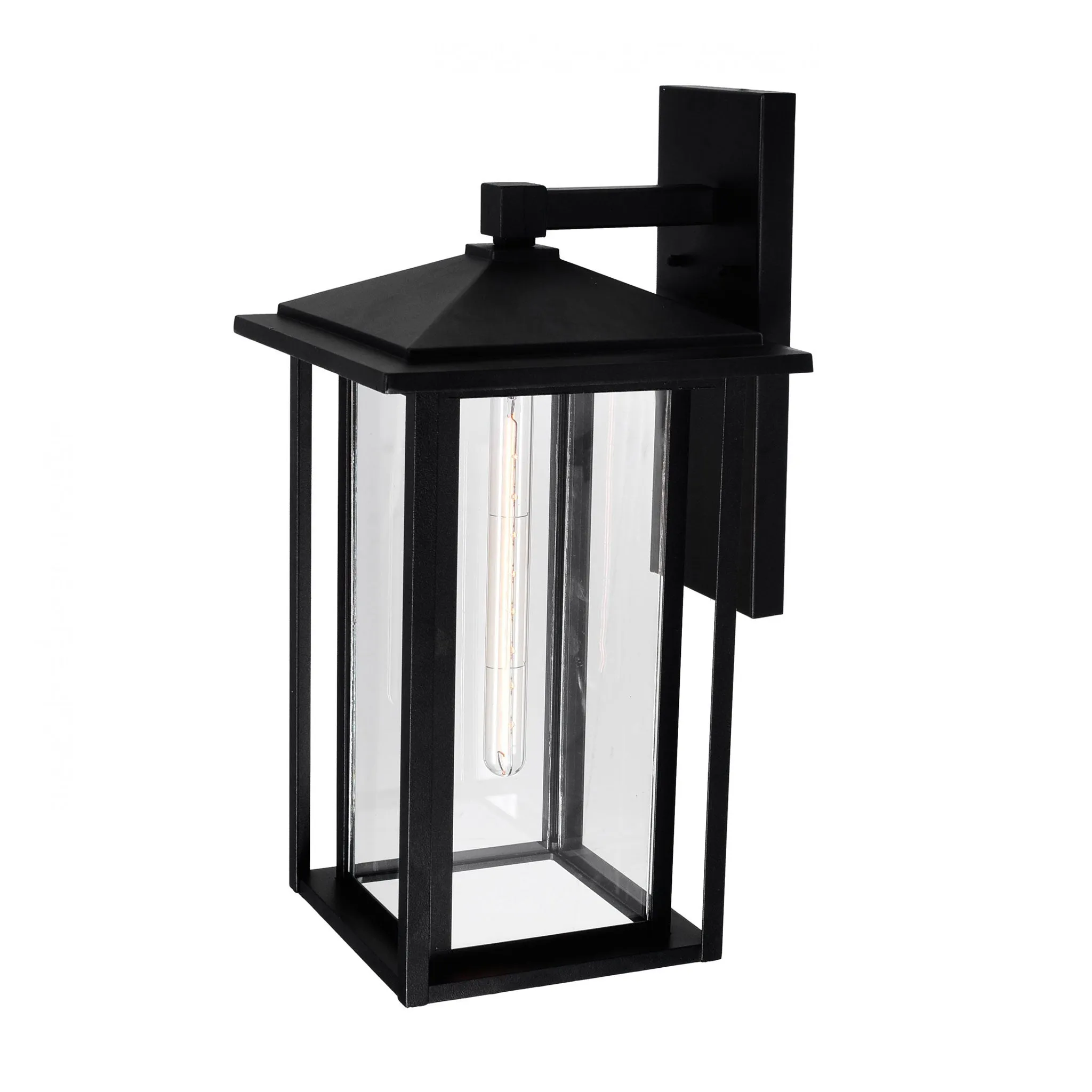 CWI Lighting Crawford 1-Light Black Outdoor Wall Light