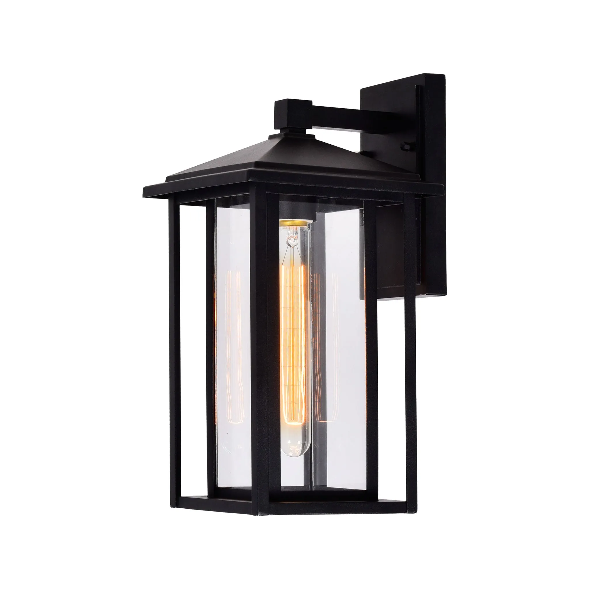CWI Lighting Crawford 1-Light Black Outdoor Wall Light