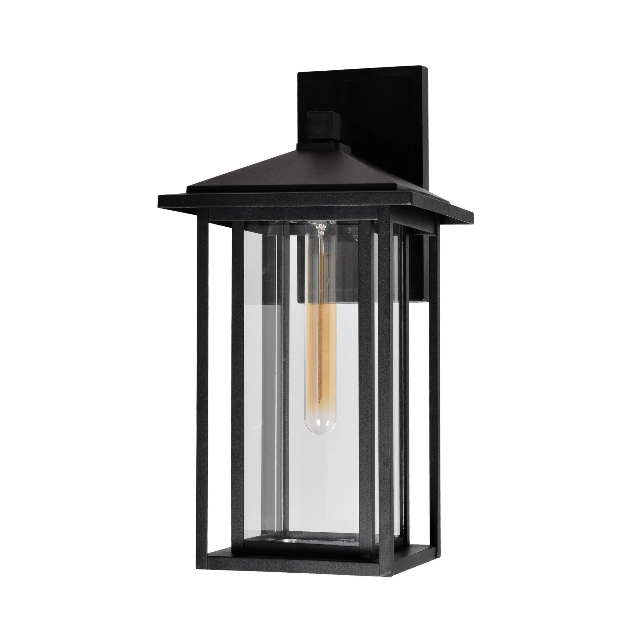 CWI Lighting Crawford 1-Light Black Outdoor Wall Light