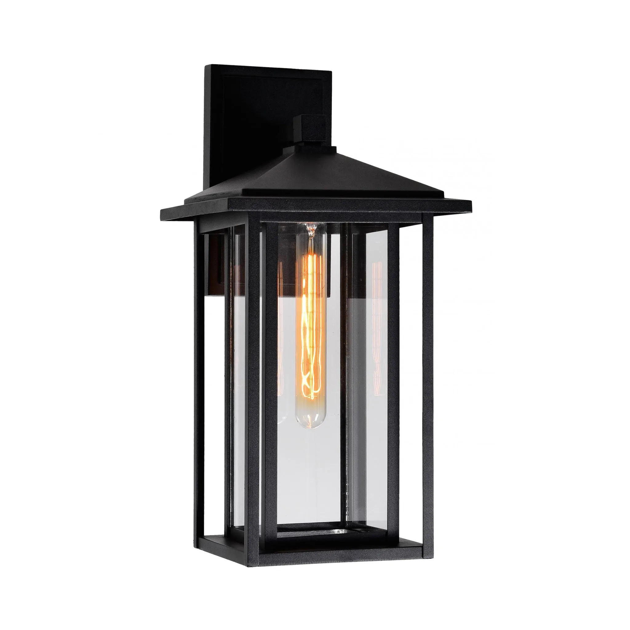 CWI Lighting Crawford 1-Light Black Outdoor Wall Light