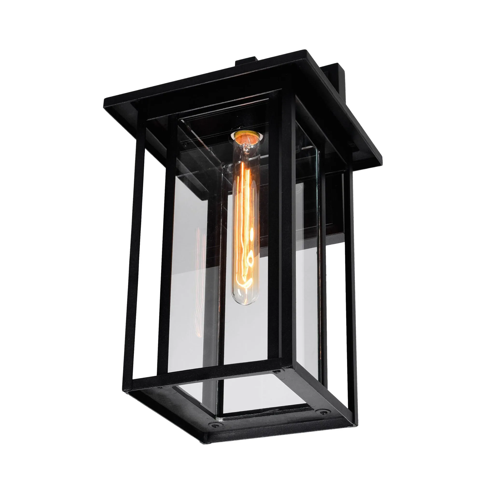 CWI Lighting Crawford 1-Light Black Outdoor Wall Light